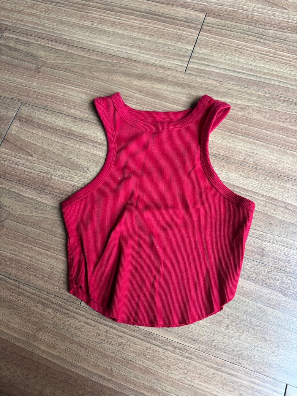 Red crop top
